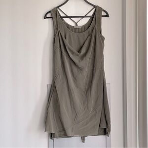 Sandwich Stylish Olive Green Sleeveless Tunic/ Mini Dress